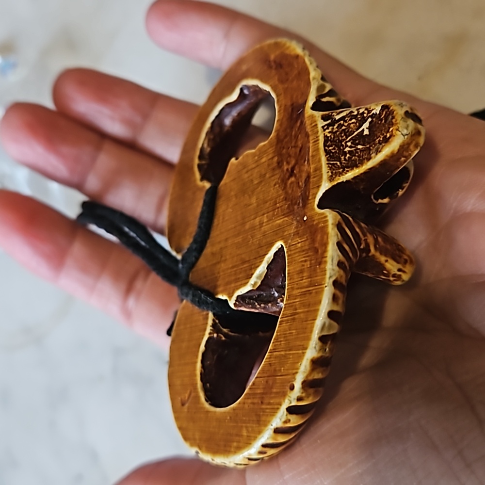 Carved Ram large N A necklace for men or wall hanging as I have displayed here - Picture 6 of 6